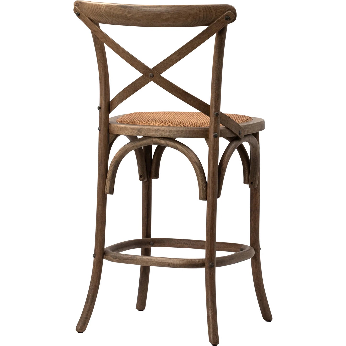 003 SI-2350985 | Additional Silo | Gaston Counter Stool by Arch & Plane in natural. Made from oak wood frame, rattan seat in a traditional style.