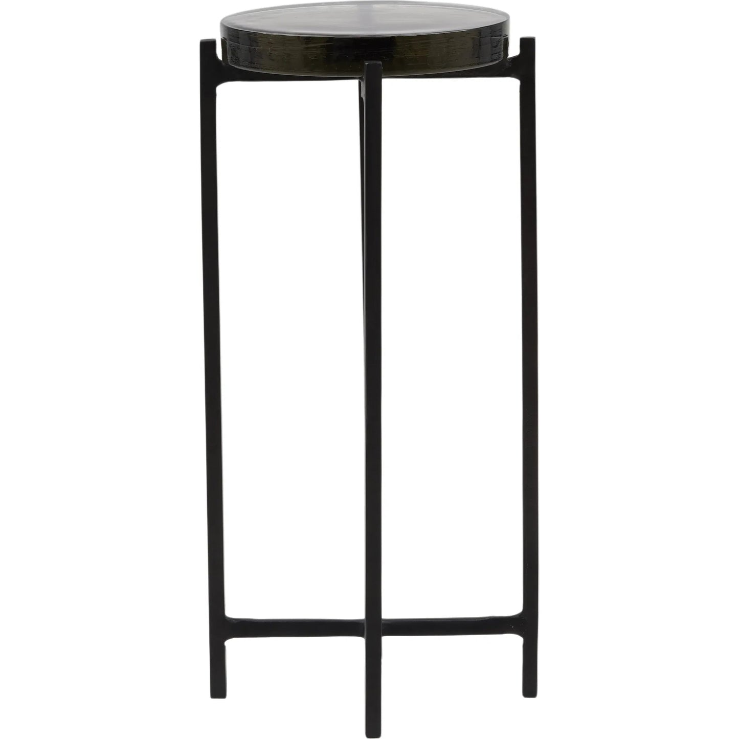 002 SI-2350993 | Additional Silo | London End Table by Arch & Plane in black. Made from aluminum, glass in a modern style.