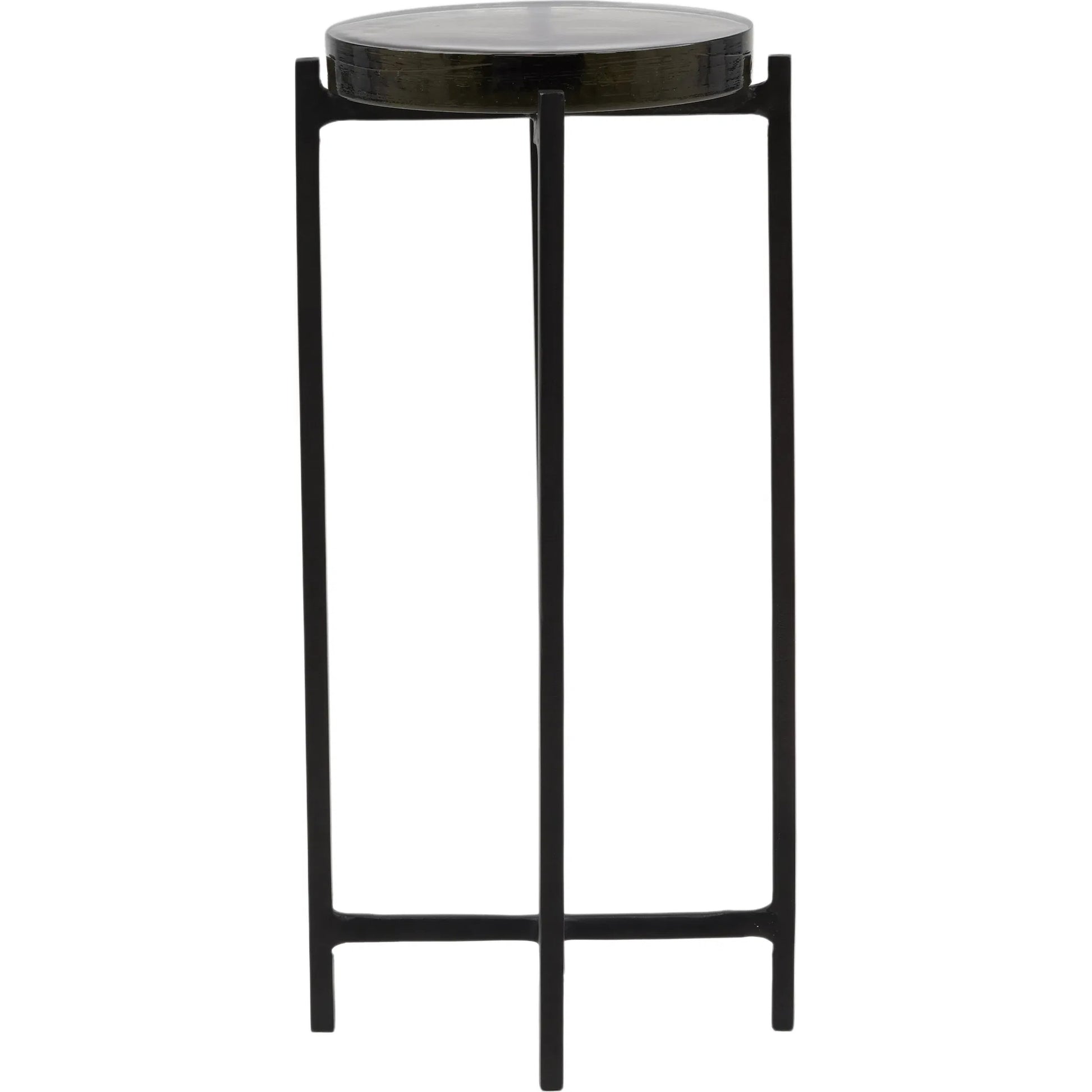 London End Table by Arch & Plane in black. Made from aluminum, glass in a modern style.