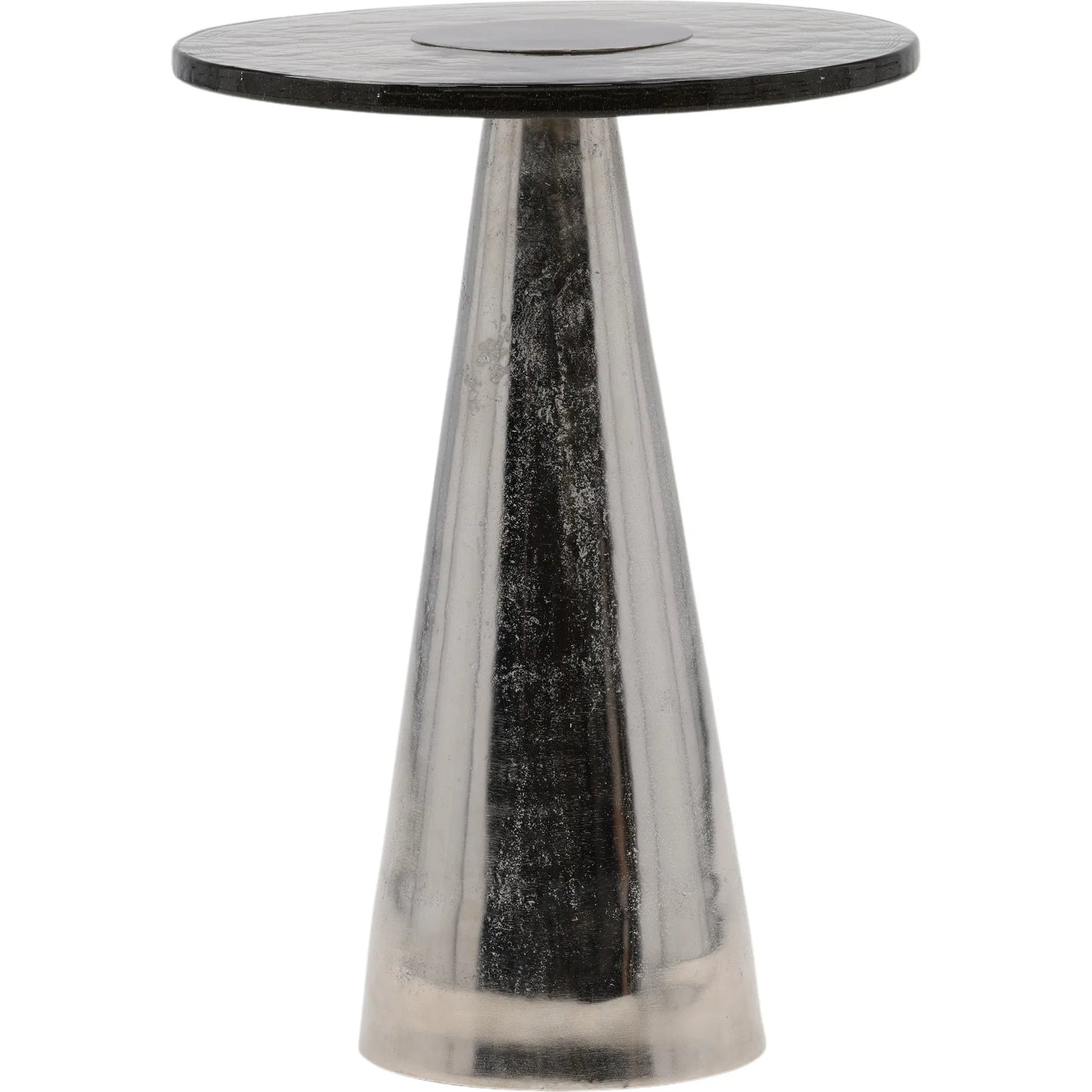 001 SI-2350994 | Primary Silo | Rita End Table by Arch & Plane in silver. Made from aluminum, glass in a modern style.