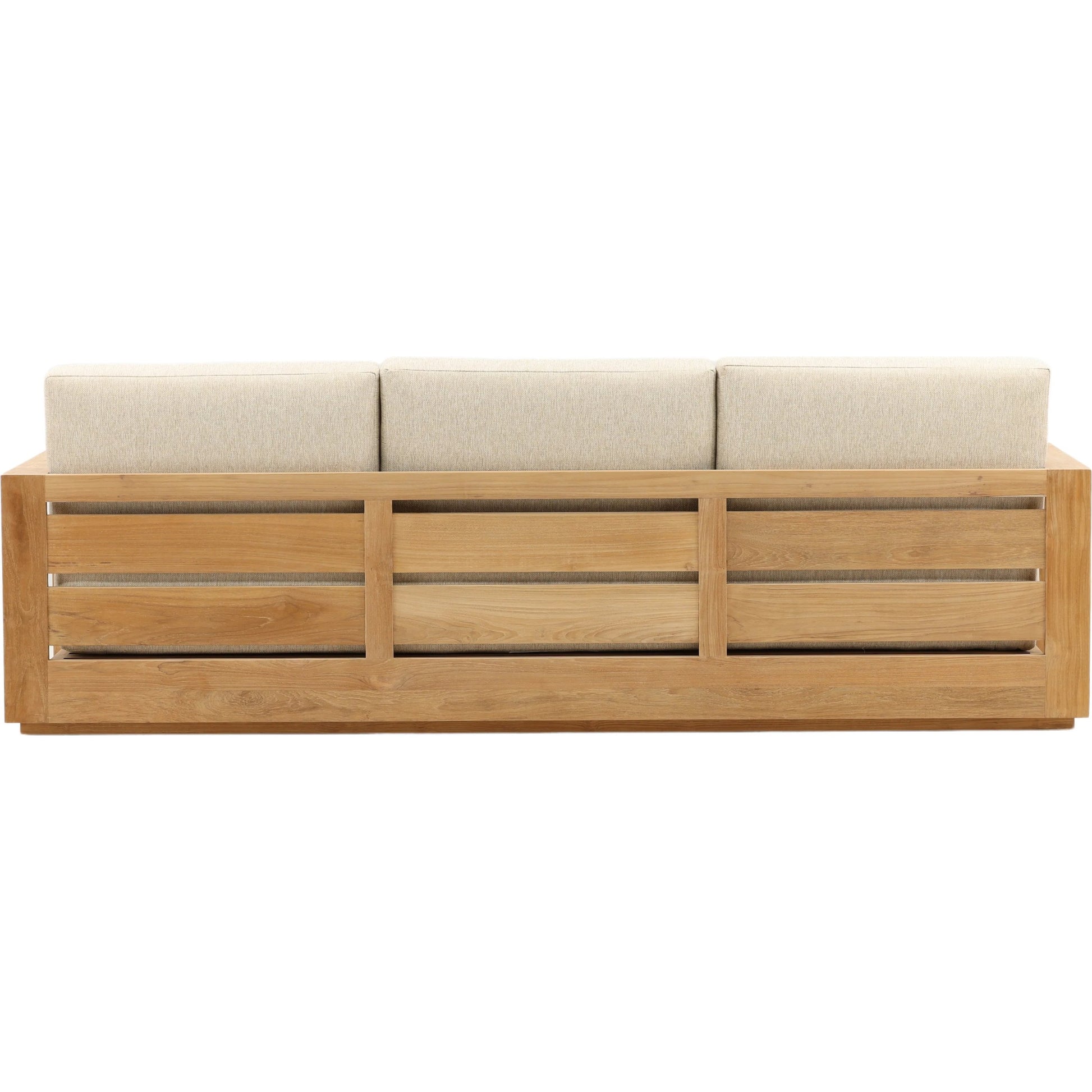Darin Outdoor Upholstered Teak Sofa by Arch & Plane. Made from unique in a transitional style.