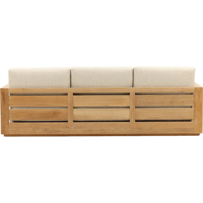 Darin Outdoor Upholstered Teak Sofa by Arch & Plane. Made from unique in a transitional style.
