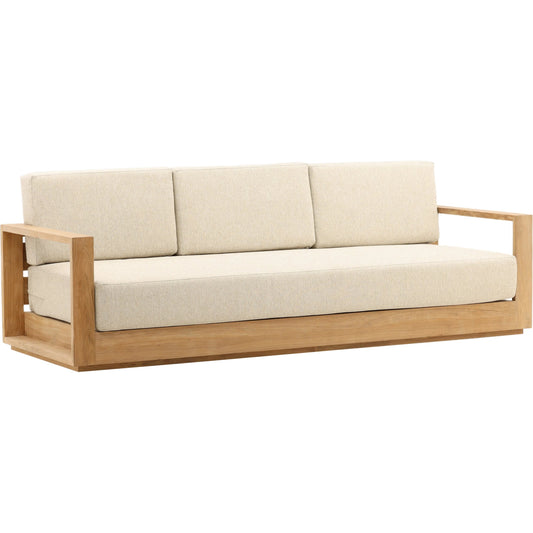 Kaycee Outdoor Upholstered Teak Sofa by Arch & Plane. Made from unique in a unique style.