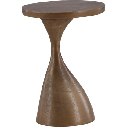 Edgardo Side Table by Arch & Plane in antique brass. Made from aluminium in a modern style.