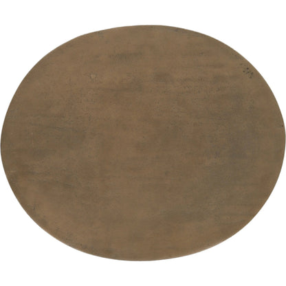 Edgardo Side Table by Arch & Plane in antique brass. Made from aluminium in a modern style.