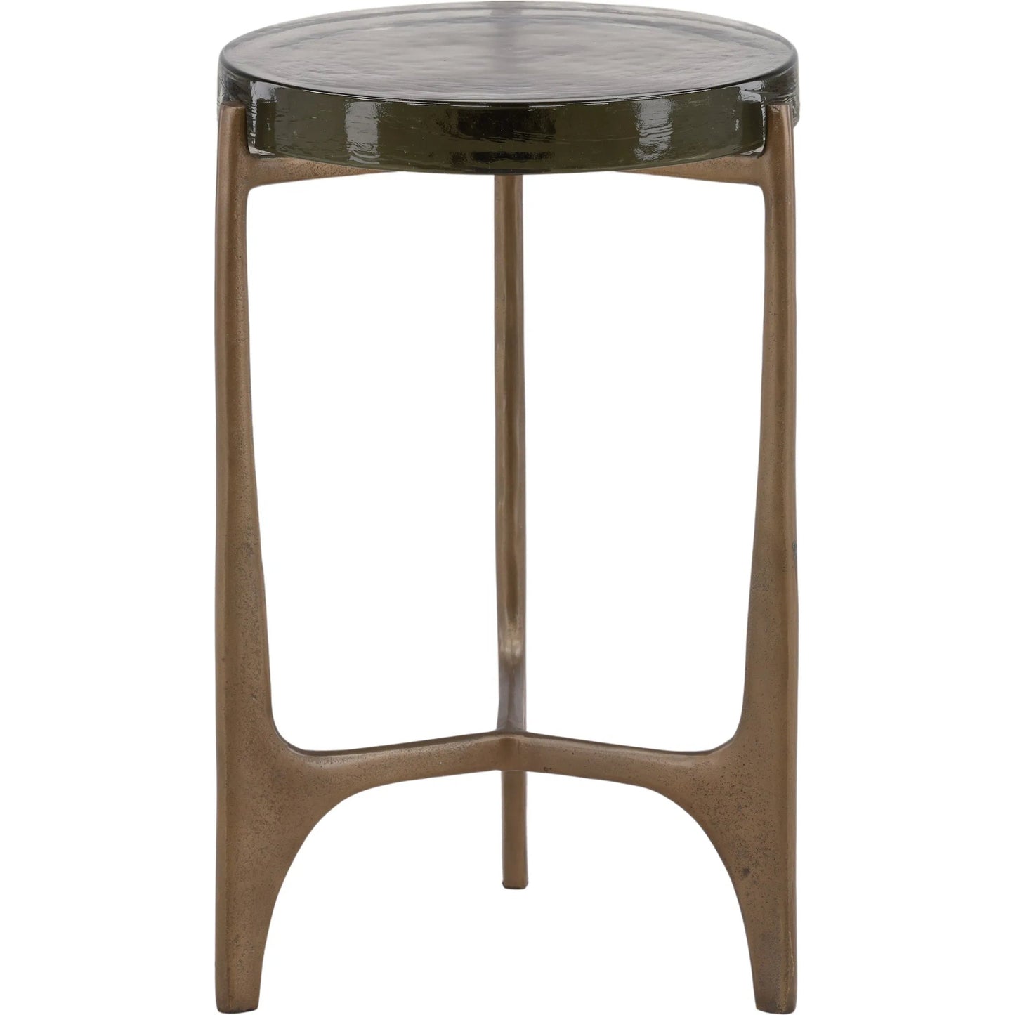 001 SI-2440817 | Primary Silo | Mildred Side Table by Arch & Plane in antique brass. Made from glass, aluminum in a modern style.