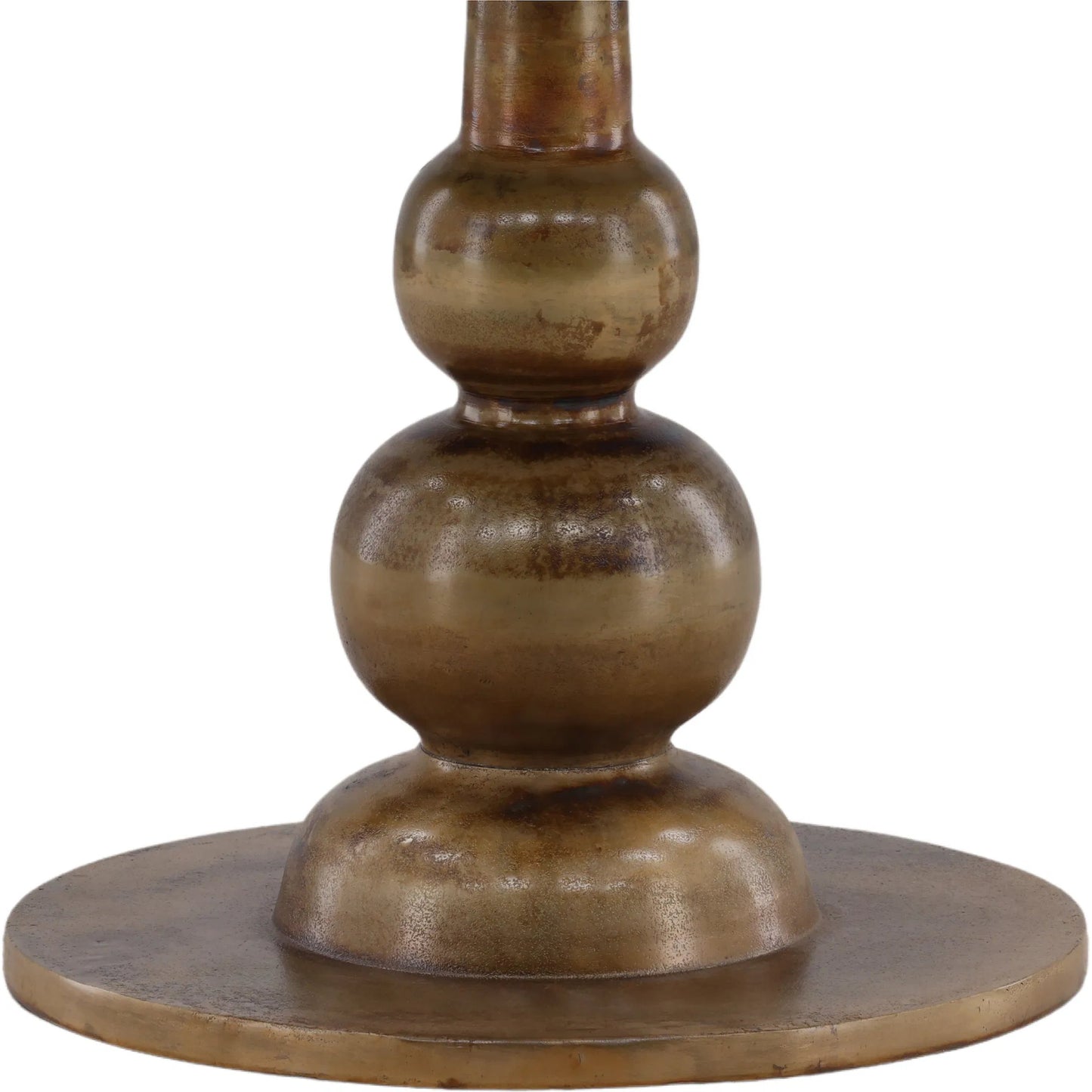 003 SI-2440818 | Closeup | Justo Bistro Table by Arch & Plane in brass. Made from aluminum in a traditional style.