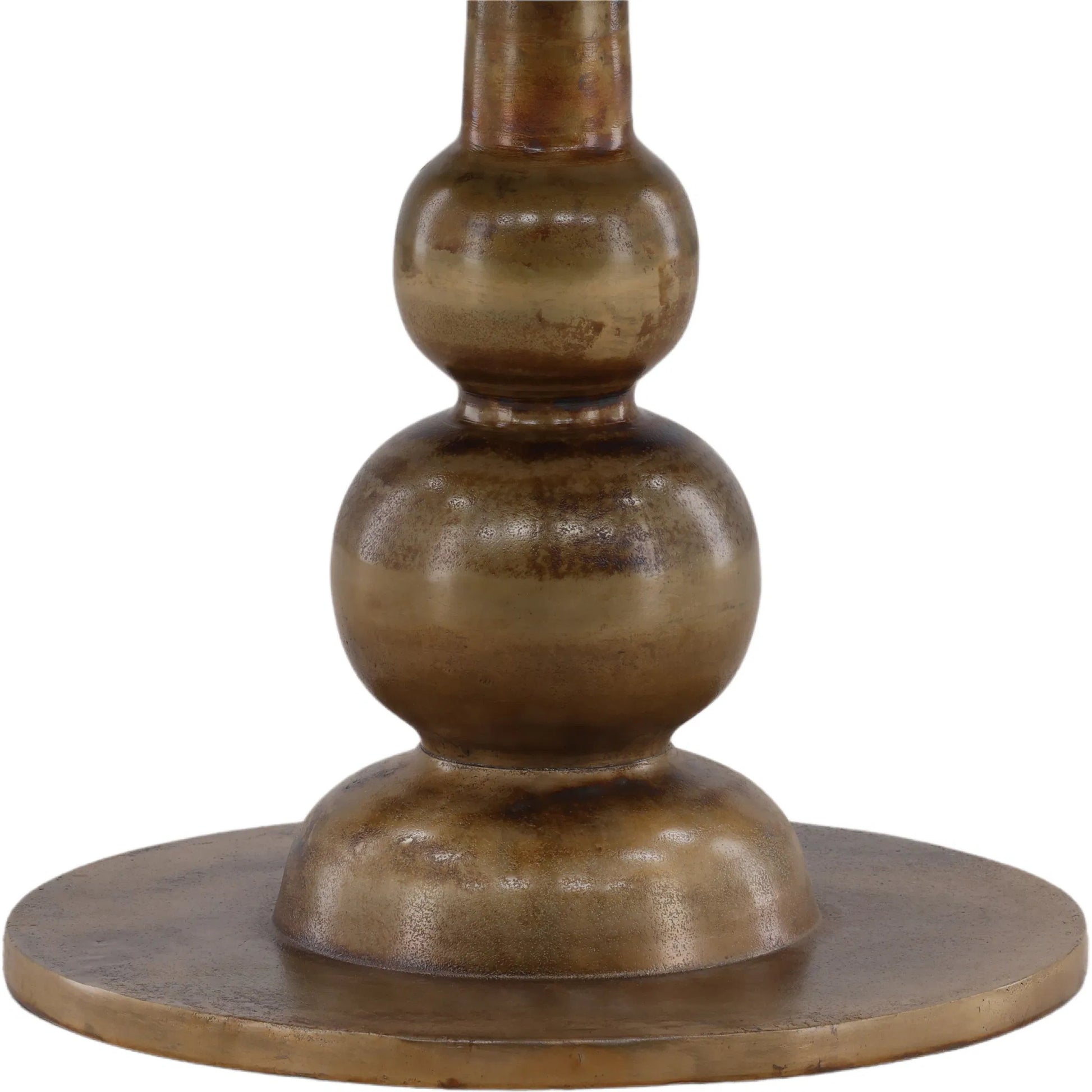 Justo Bistro Table by Arch & Plane in brass. Made from aluminum in a traditional style.