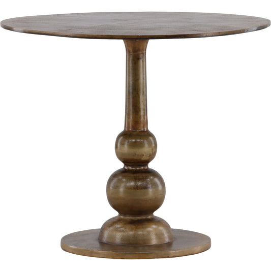 Ansari Bistro Table by Arch & Plane in brass. Made from aluminum in a unique style.