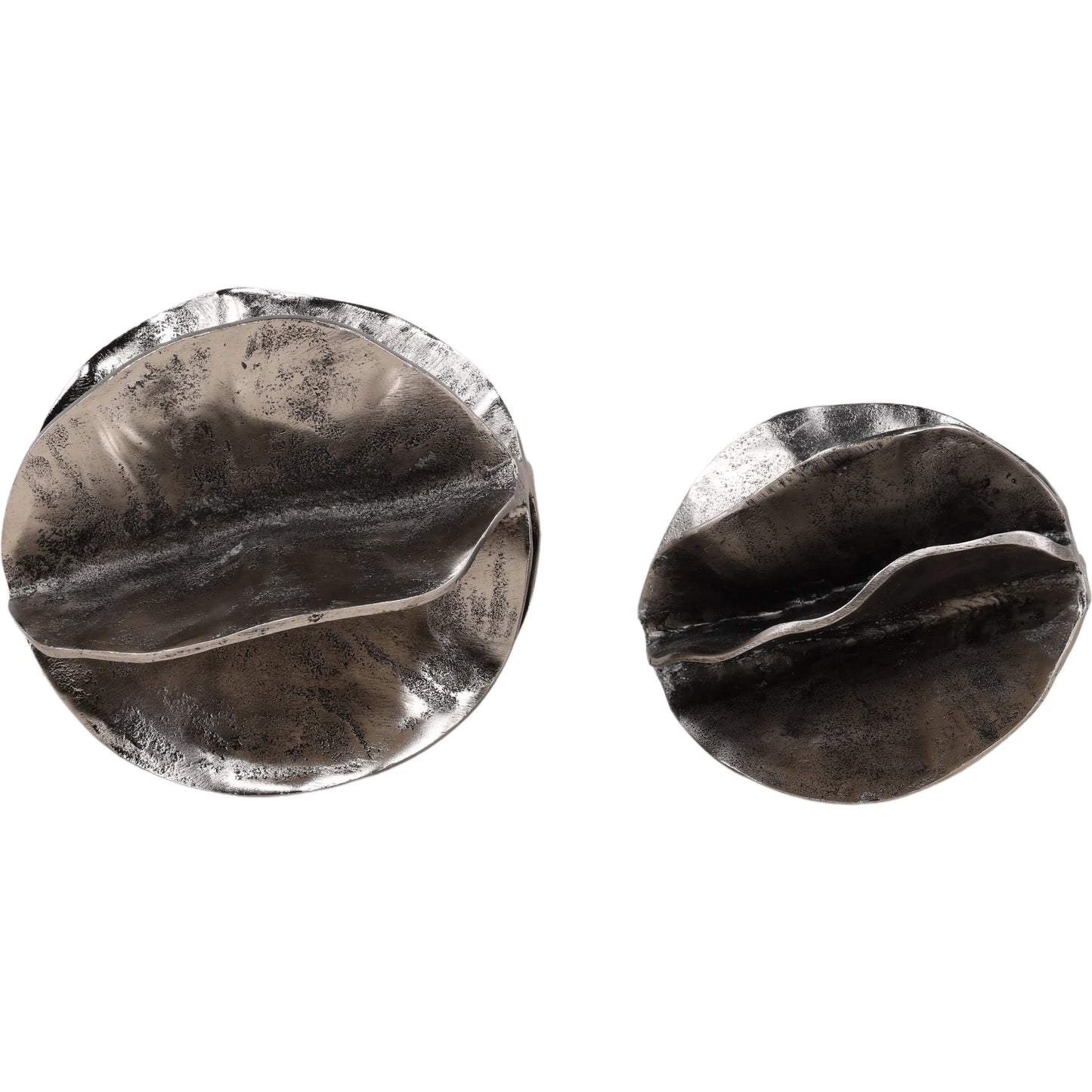 003 SI-2440832 | Additional Silo | Nikki Sculpture (Set of 2) by Arch & Plane in antique nickel. Made from aluminum in a modern style.