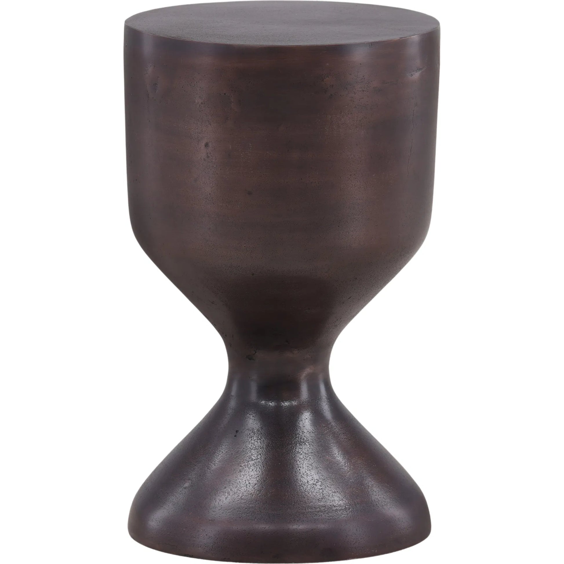 Kellie Side Table by Arch & Plane in copper. Made from aluminum in a traditional style.
