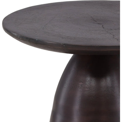 Renea Side Table by Arch & Plane in copper. Made from aluminum in a traditional style.