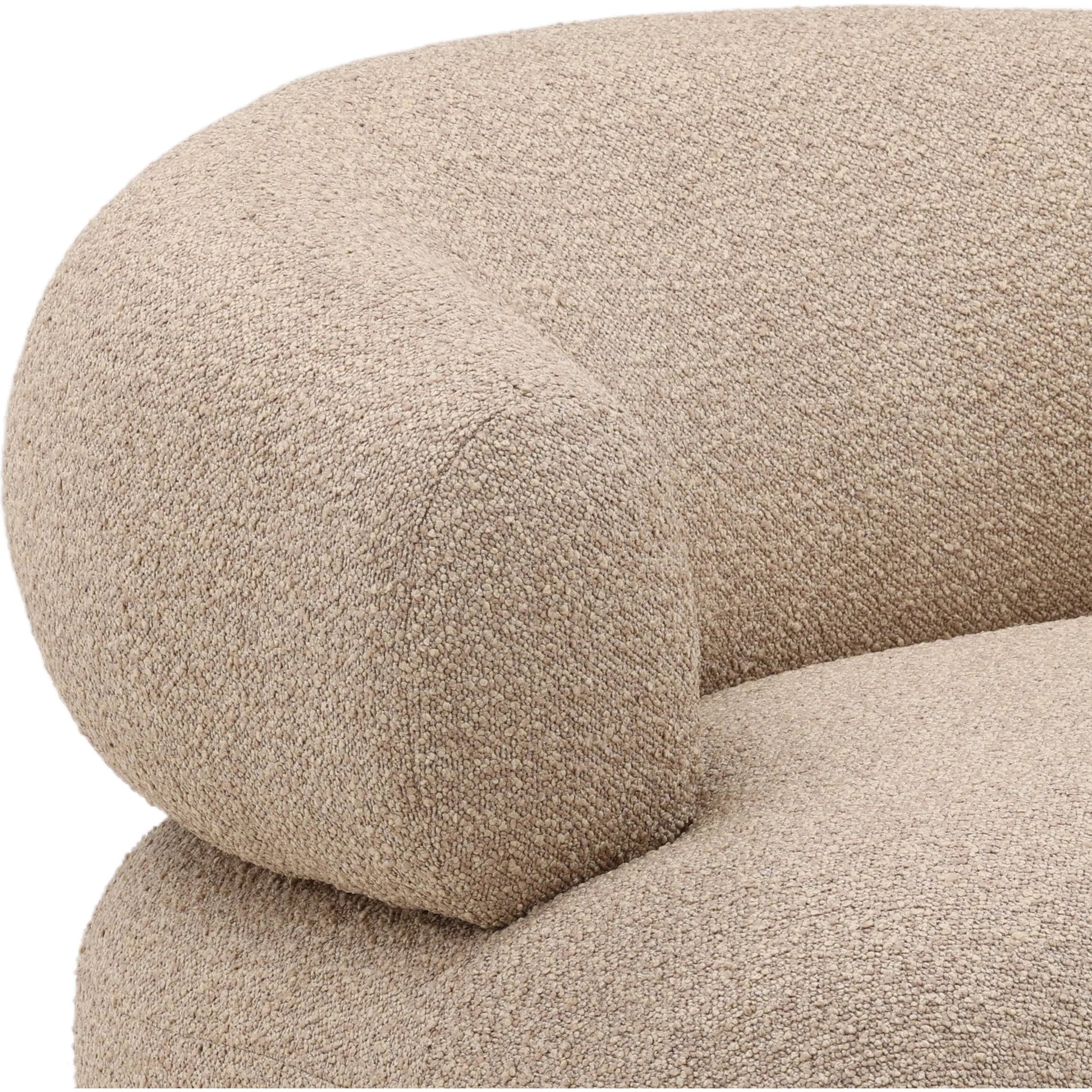 Tad Occasional Chair by Arch & Plane in santa cruz camel. Made from polyester upholstery, select hardwood frame in a transitional style.