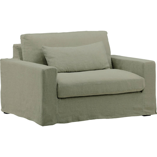 Dixie Chair and a Half, Slipcover Only by Arch & Plane. Made from 100% linen performance fabric in a eclectic & global style.