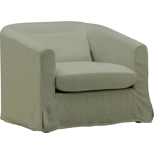 Florence Sofa Chair, Slipcover Only by Arch & Plane. Made from 100% linen performance fabric in a eclectic & global style.