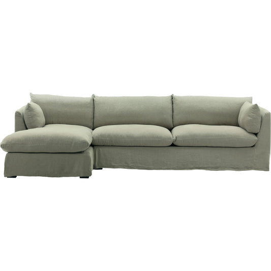 Otis 2-Piece Chaise Sectional, Slipcover Only by Arch & Plane. Made from 100% linen performance fabric in a unique style.