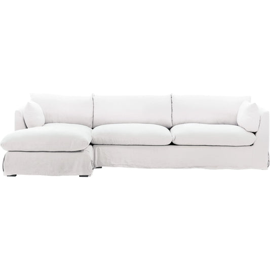 Otis 2-Piece Chaise Sectional, Slipcover Only by Arch & Plane. Made from 100% linen performance fabric in a unique style.