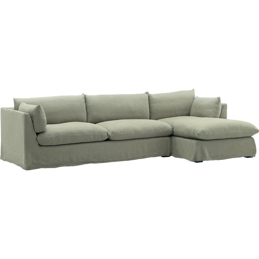 Otis 2-Piece Chaise Sectional, Slipcover Only by Arch & Plane. Made from 100% linen performance fabric in a unique style.