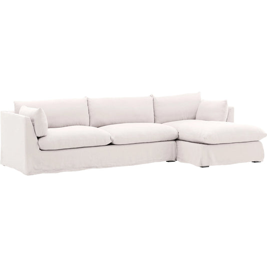 Otis 2-Piece Chaise Sectional, Slipcover Only by Arch & Plane. Made from 100% linen performance fabric in a unique style.