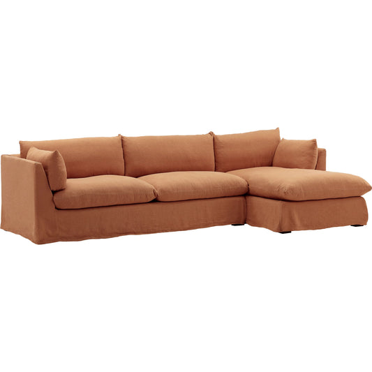 Otis 2-Piece Chaise Sectional, Slipcover Only by Arch & Plane. Made from 100% linen performance fabric in a unique style.