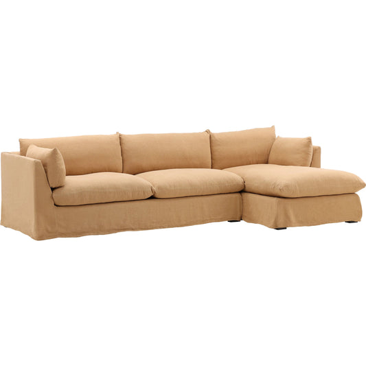 Otis 2-Piece Chaise Sectional, Slipcover Only by Arch & Plane. Made from 100% linen performance fabric in a unique style.