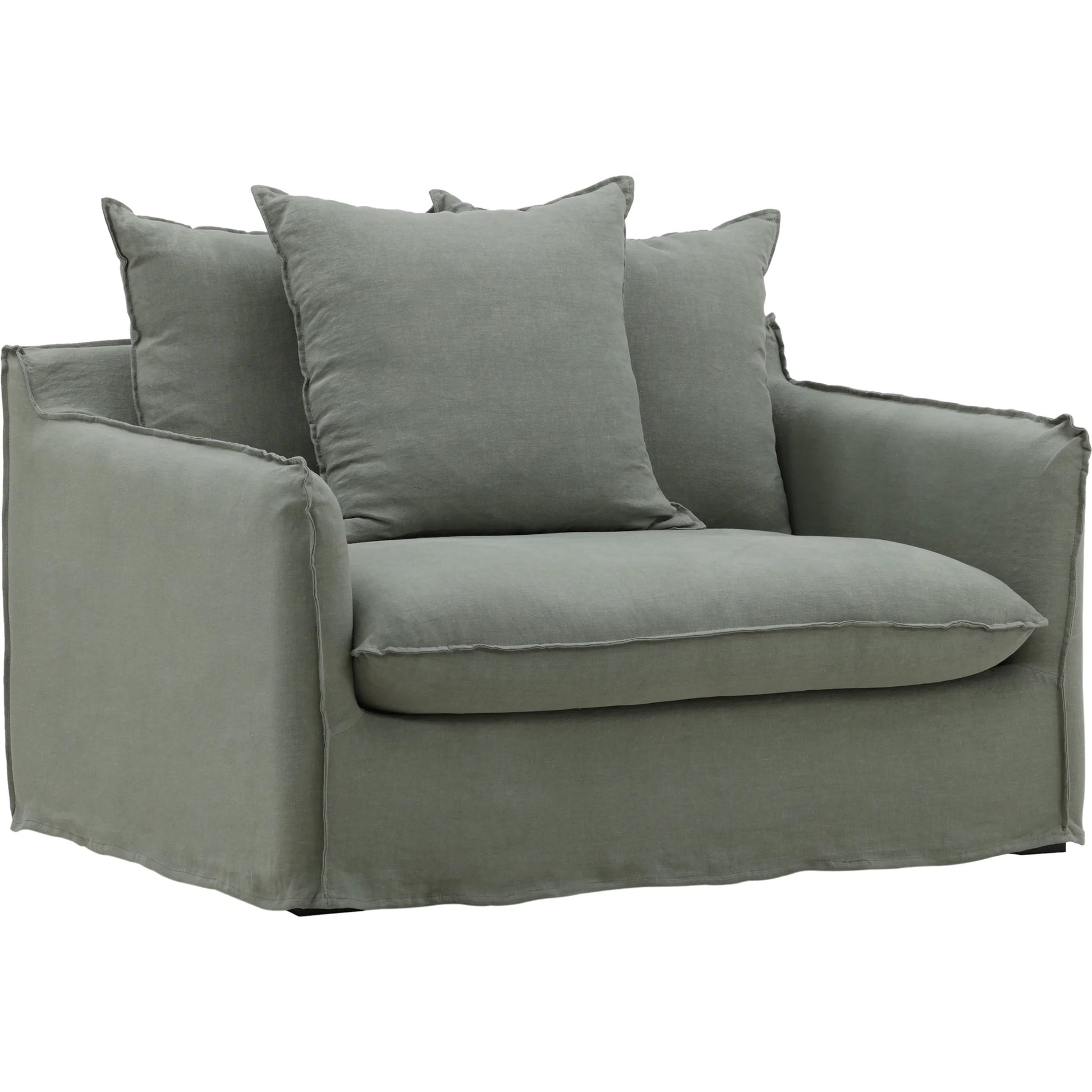 Vivian Sofa Chair, Slipcover Only by Arch & Plane. Made from 100% linen performance fabric in a eclectic & global style.