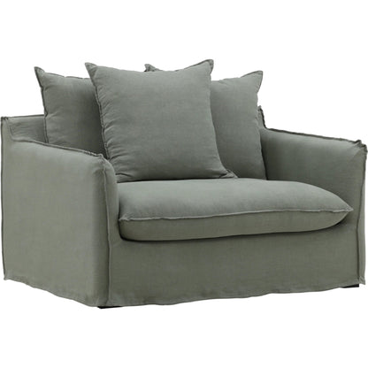 Vivian Sofa Chair, Slipcover Only by Arch & Plane. Made from 100% linen performance fabric in a eclectic & global style.