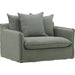 Vivian Sofa Chair, Slipcover Only by Arch & Plane. Made from 100% linen performance fabric in a eclectic & global style.