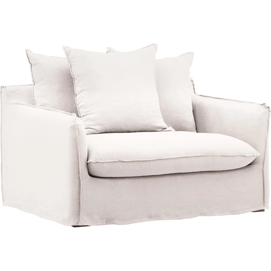 Vivian Sofa Chair, Slipcover Only by Arch & Plane. Made from 100% linen performance fabric in a eclectic & global style.