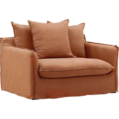 Vivian Sofa Chair, Slipcover Only by Arch & Plane. Made from 100% linen performance fabric in a eclectic & global style.