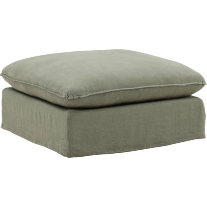 Vivian Ottoman, Slipcover Only by Arch & Plane. Made from 100% linen performance fabric in a eclectic & global style.