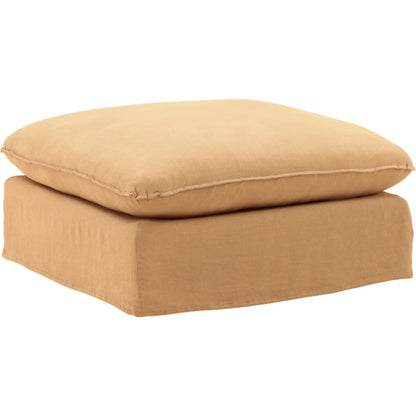 Vivian Ottoman, Slipcover Only by Arch & Plane. Made from 100% linen performance fabric in a eclectic & global style.