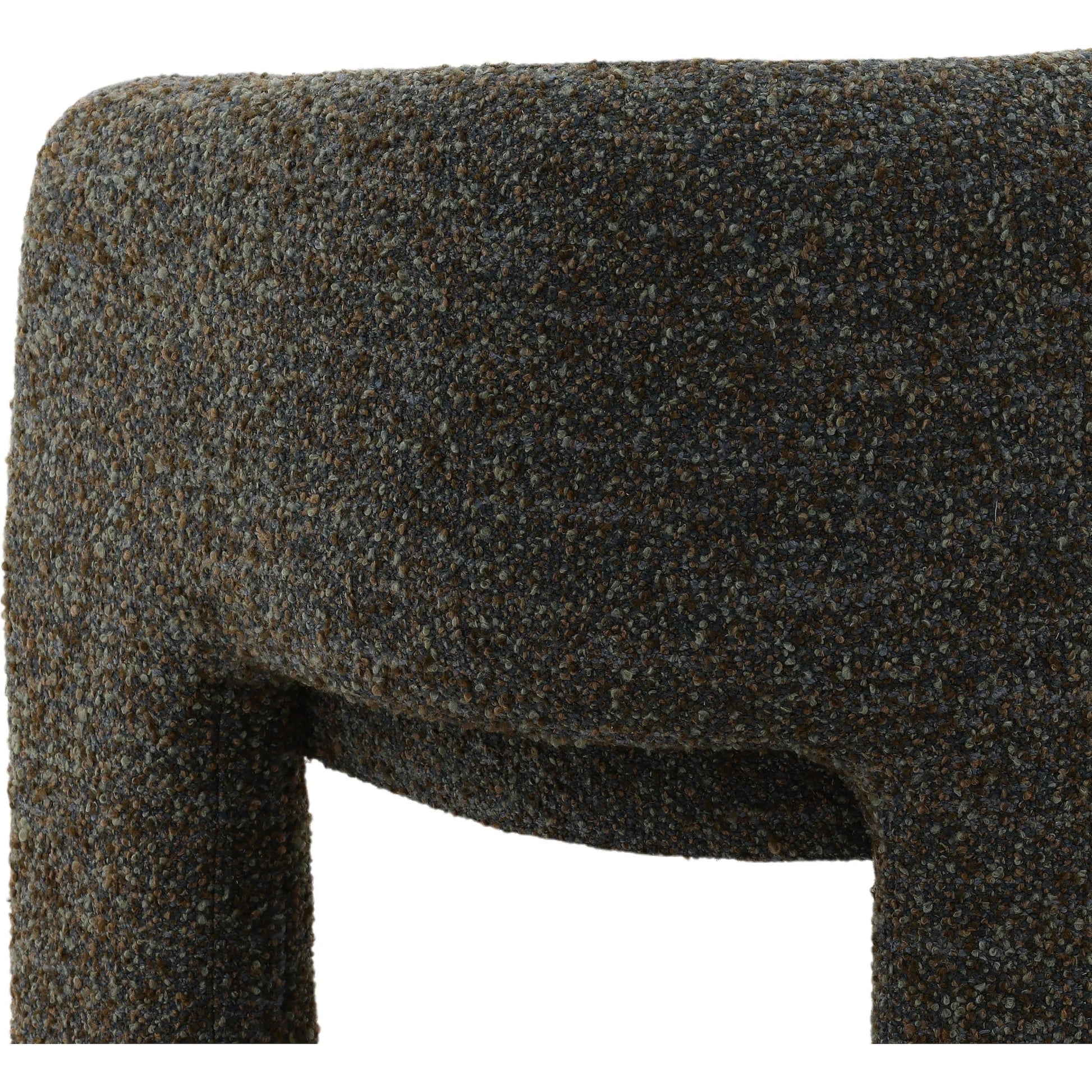 Keshawn Occasional Chair by Arch & Plane in paris cerulean. Made from multi-tone boucle fabric in a transitional style.