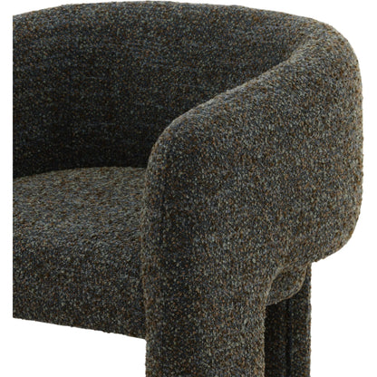 Keshawn Occasional Chair by Arch & Plane in paris cerulean. Made from multi-tone boucle fabric in a transitional style.