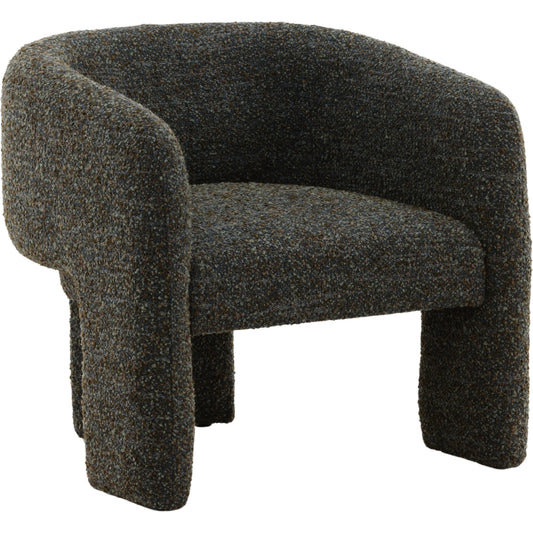 Nailah Occasional Chair by Arch & Plane in paris cerulean. Made from multi-tone boucle fabric in a unique style.