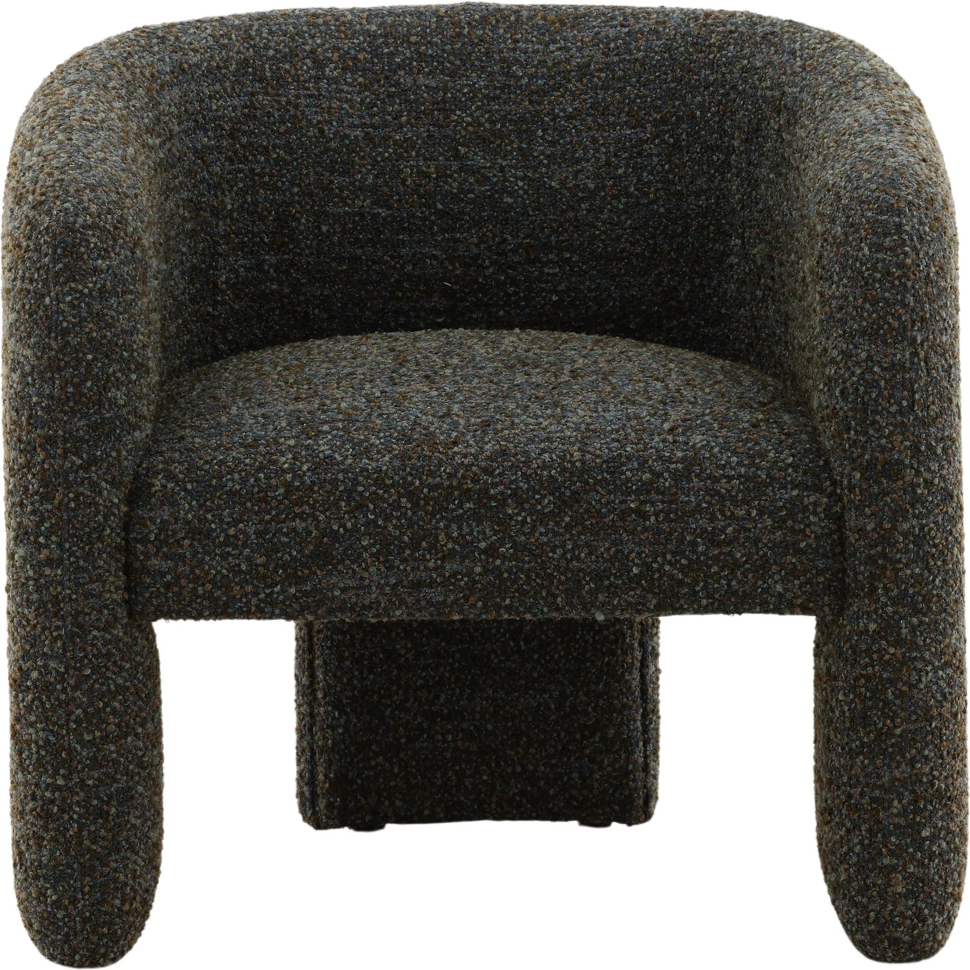 Keshawn Occasional Chair by Arch & Plane in paris cerulean. Made from multi-tone boucle fabric in a transitional style.