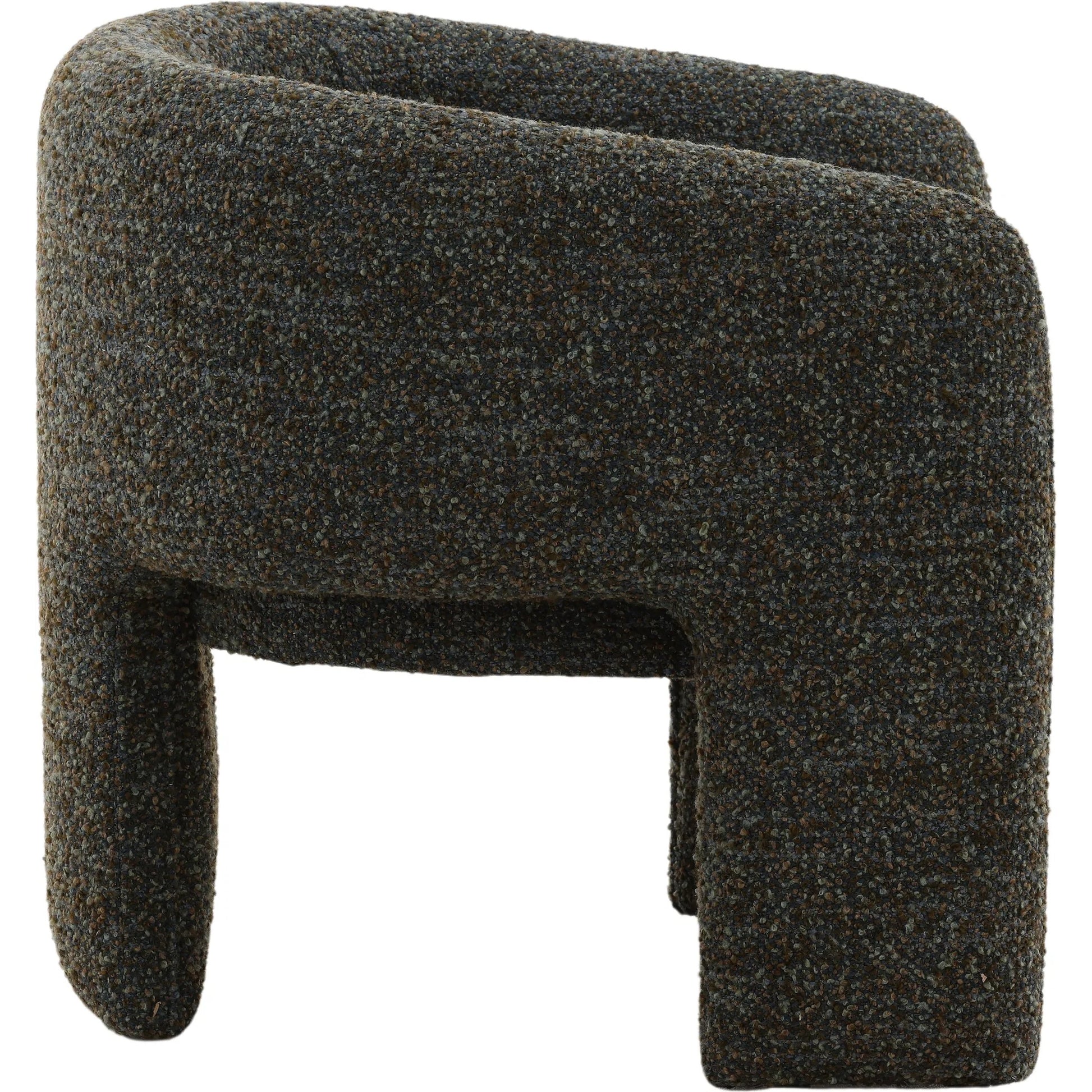 Keshawn Occasional Chair by Arch & Plane in paris cerulean. Made from multi-tone boucle fabric in a transitional style.