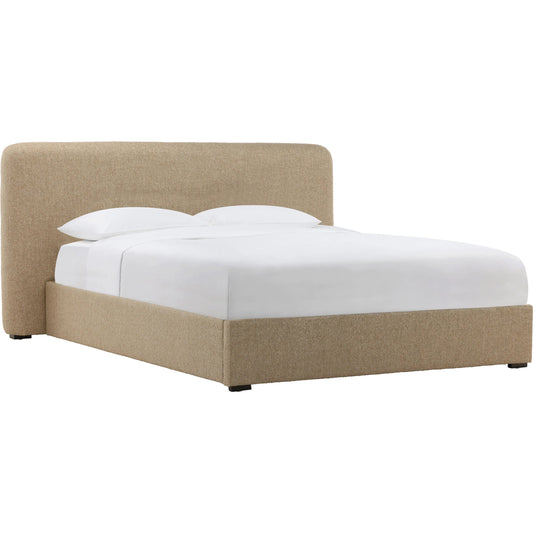 Desirae Bed by Arch & Plane in merino desert. Made from heathered chenille fabric in a unique style.