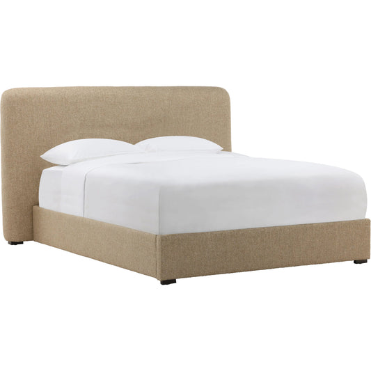 Desirae Bed by Arch & Plane in merino desert. Made from heathered chenille fabric in a unique style.