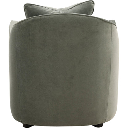 Tammie Occasional Chair Green by Arch & Plane in opal eucalyptus. Made from velvet fabric in a eclectic & global style.