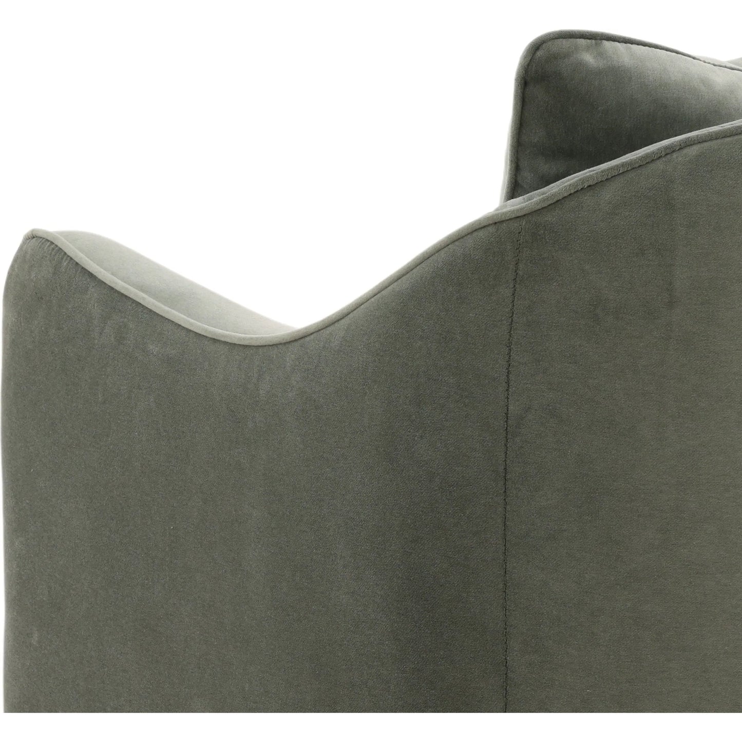 006 SI-2440851 | Closeup | Tammie Occasional Chair Green by Arch & Plane in opal eucalyptus. Made from velvet fabric in a eclectic & global style.