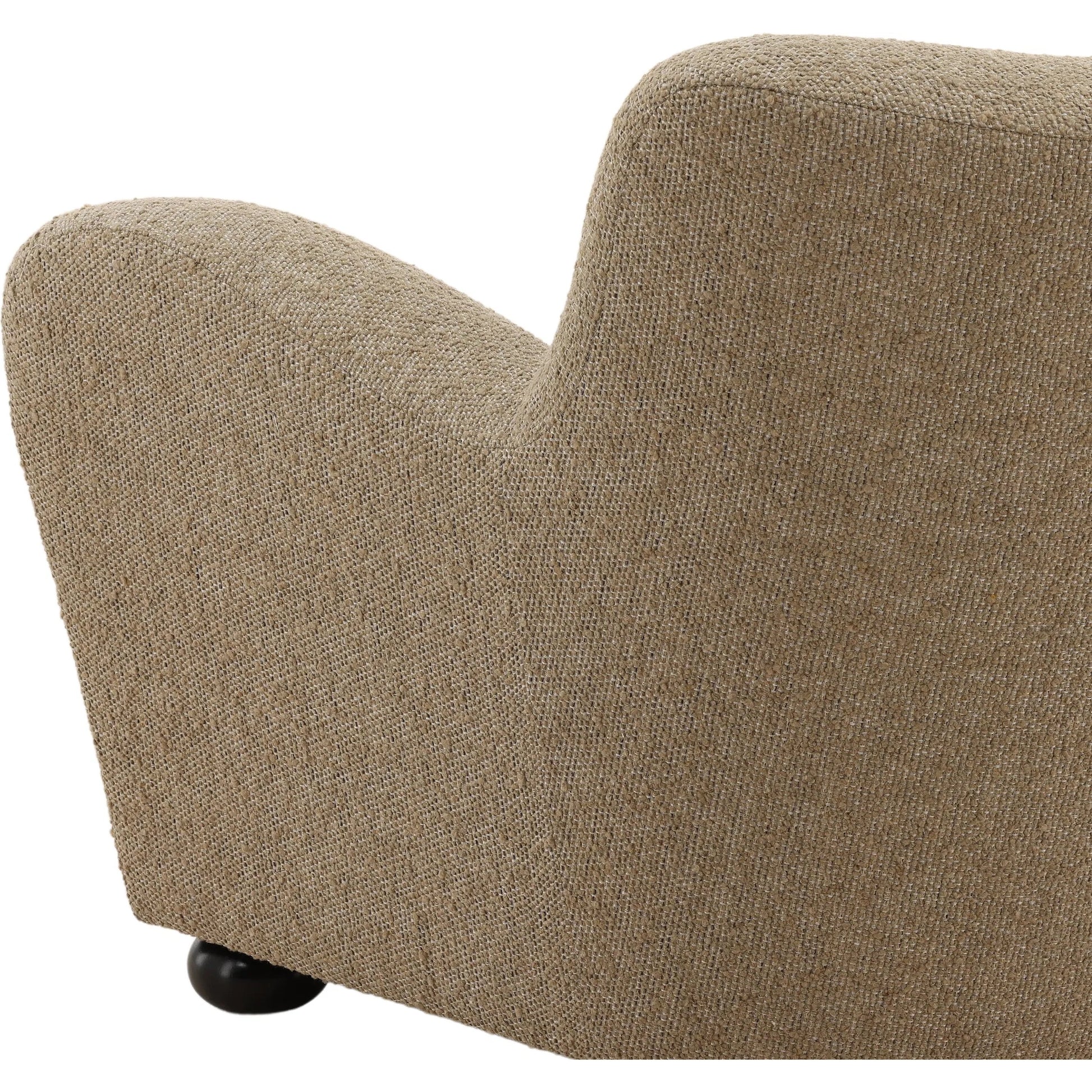 Hoyt Occasional Chair by Arch & Plane in merino desert. Made from heathered chenille fabric in a transitional style.