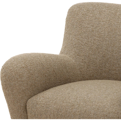 Hoyt Occasional Chair by Arch & Plane in merino desert. Made from heathered chenille fabric in a transitional style.