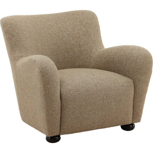 Zulia Occasional Chair by Arch & Plane in merino desert. Made from heathered chenille fabric in a unique style.