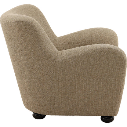 Hoyt Occasional Chair by Arch & Plane in merino desert. Made from heathered chenille fabric in a transitional style.