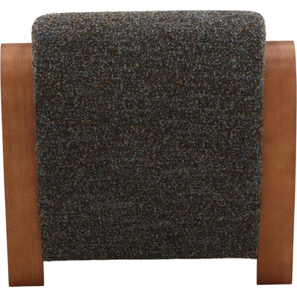 Estevan Occasional Chair Cream by Arch & Plane in agate cream, brown. Made from textured striped chenille, oak wood in a transitional style.