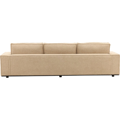 Rayven Sofa by Arch & Plane in colorado desert. Made from chunky woven chenille fabric in a transitional style.