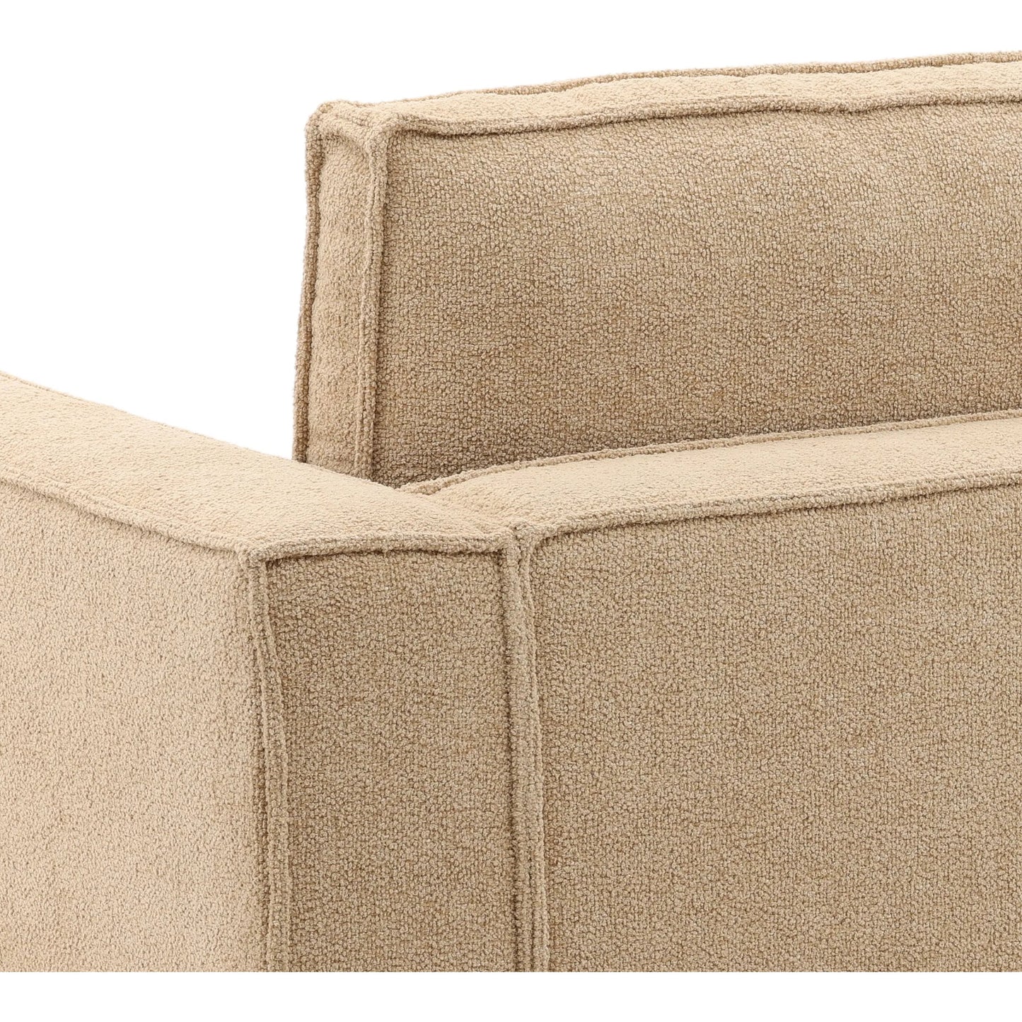 006 SI-2440854 | Closeup | Rayven Sofa by Arch & Plane in colorado desert. Made from chunky woven chenille fabric in a transitional style.