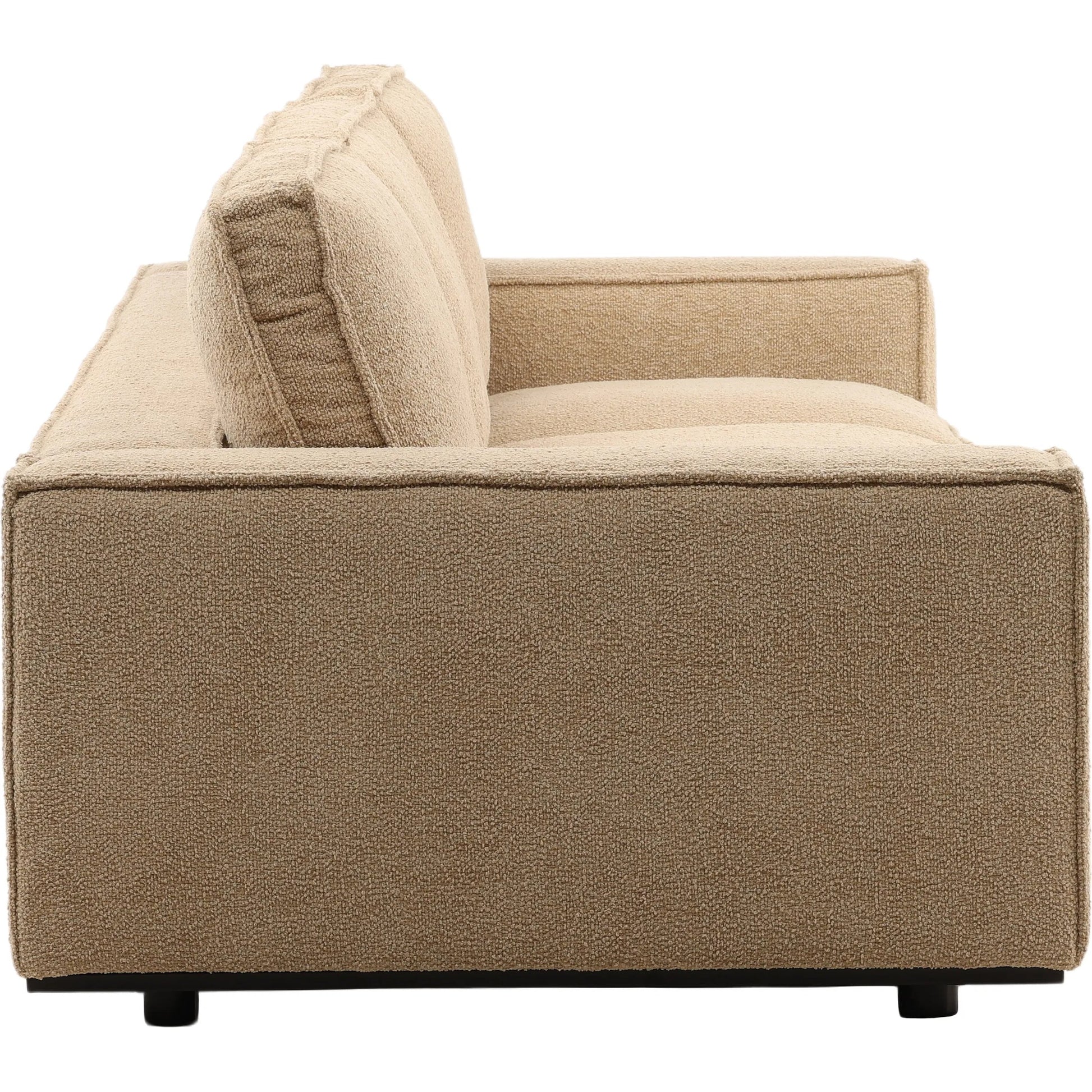 Rayven Sofa by Arch & Plane in colorado desert. Made from chunky woven chenille fabric in a transitional style.