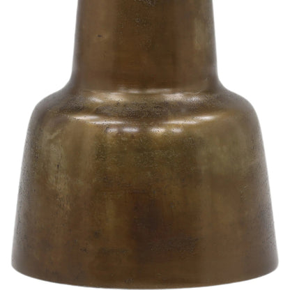 Golbez Side Table by Arch & Plane in antique brass. Made from aluminum in a modern style.